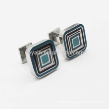 Novelty Square Shaped Metal Enamel Double Sided Cufflinks For Gift